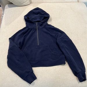 Lululemon Scuba Oversized Half-Zip Hoodie. Navy blue.
